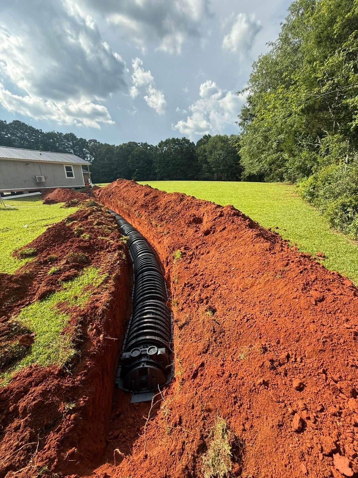 Drainfield installation