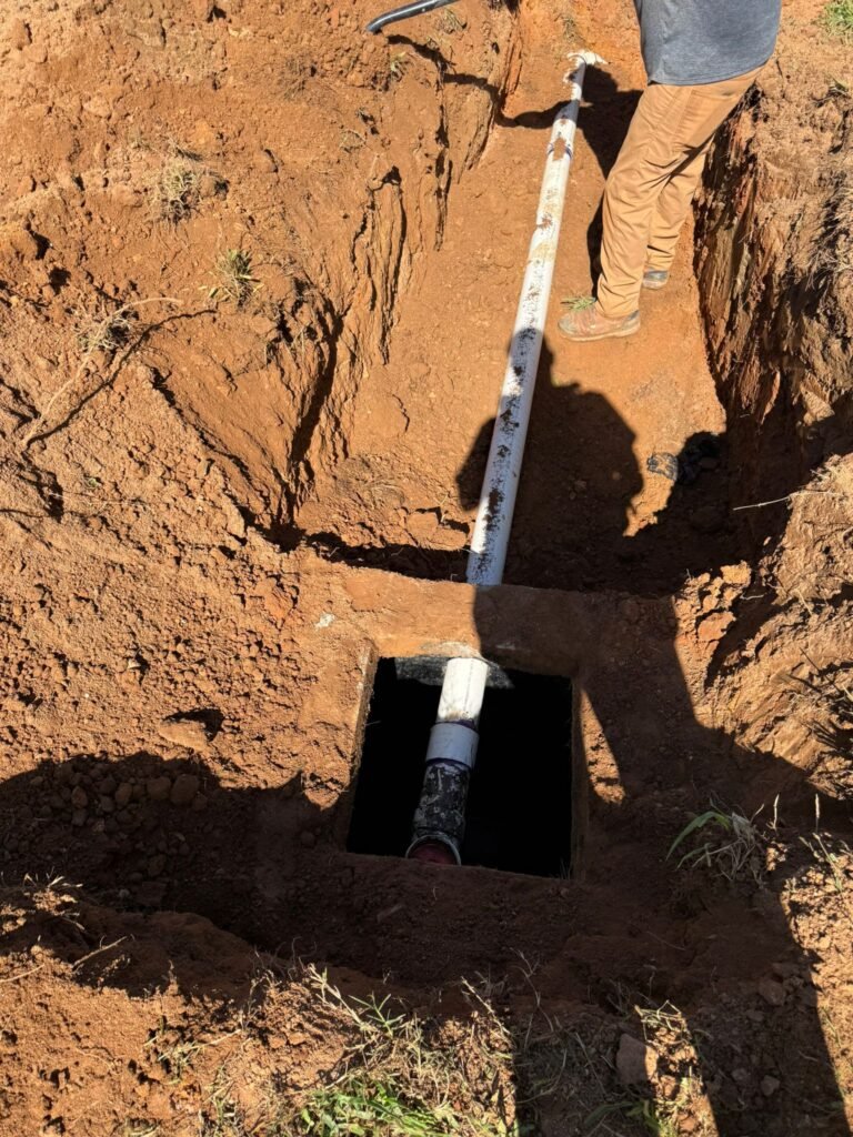 Drainfield extension work in progress